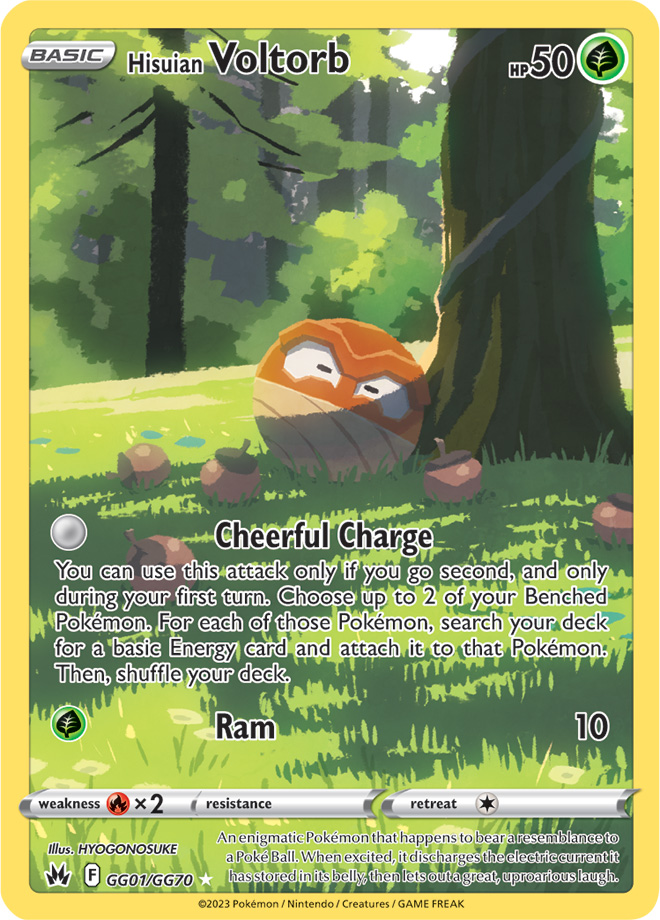 Hisuian Voltorb AR Pokemon Card