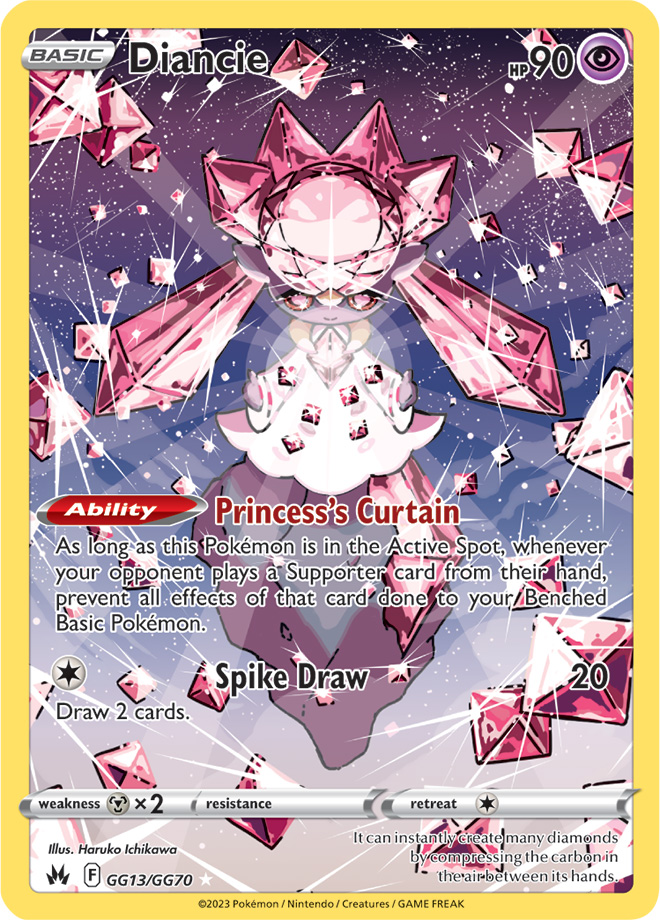 Diancie AR Pokemon Card