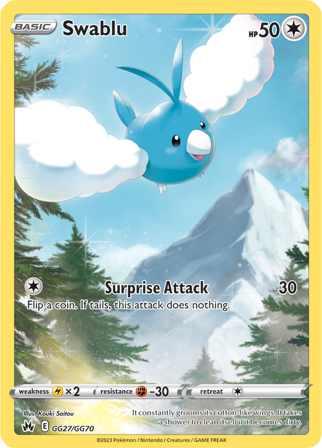 Swablu AR Pokemon Card