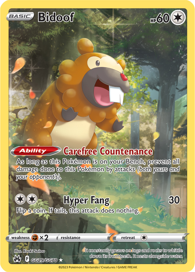 Bidoof AR Pokemon Card