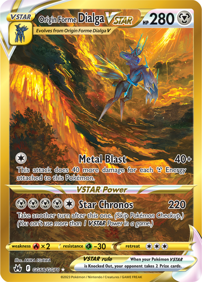 Dialga Vstar Alternate Art Gold Pokemon Card